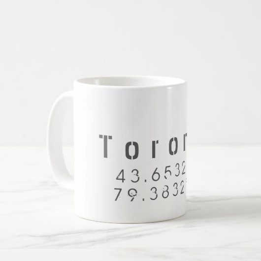 Toronto Longitude Latitude Mug (Devant gauche)