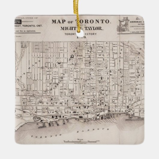 Toronto  Map Keramisch Ornament (Voorkant)