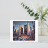 Toronto met het stadhuis, briefkaart (Staand voorkant)