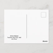 Toronto met het stadhuis, briefkaart (Achterkant)