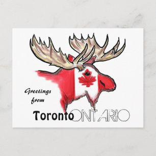 Toronto Ontario Canada briefkaart met lokale vlag