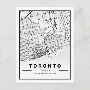 Toronto Ontario Canada Travel City Map Briefkaart