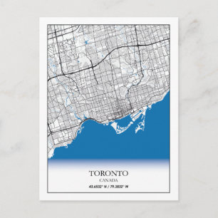 Toronto Ontario Canada Travel City Map Briefkaart