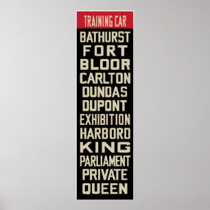 Toronto PCC Replica Rollsign (deel I) Poster