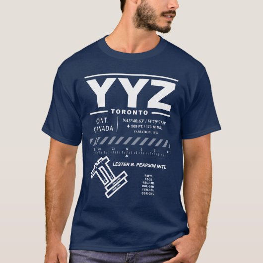 Toronto Pearson Int'l Airport YYZ T-shirt (Voorkant)