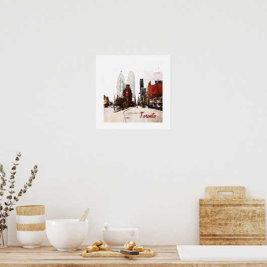 Toronto plat IJzeren gebouw aan de voorkant Poster (Keuken)