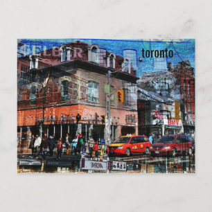 Toronto Queen street collage briefkaart