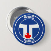 Toronto Round Emblem Ronde Button 7,6 Cm (Voorkant /achterkant)