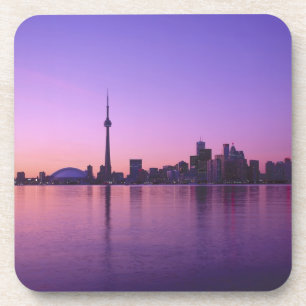 Toronto silhouet bij nacht, Ontario, Canada Onderzetter