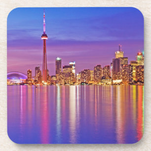 Toronto Silhouet bij schemering Bier Onderzetter