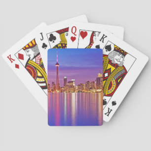 Toronto Silhouet bij schemering Pokerkaarten