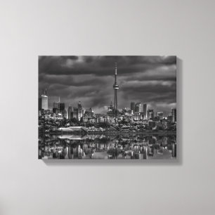Toronto Silhouet bij Sheldon Lookout Reflectie No Canvas Afdruk