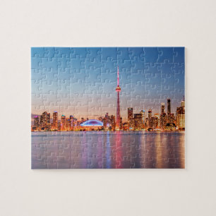 Toronto Silhouet bij Zonsondergang Legpuzzel