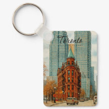 Toronto Silhouet Canada Oud Aquarel