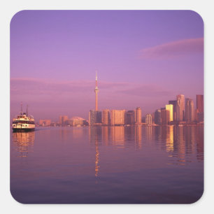 Toronto Silhouet, Ontario, Canada Vierkante Sticker