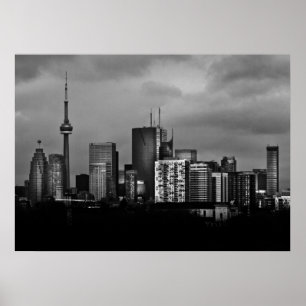 Toronto Silhouet Van De Pape Ave-brug nr. 3 Poster