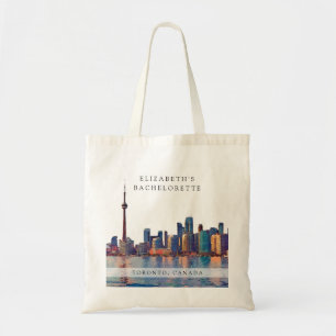 Toronto Silhouet Waterverf Afscheid Van De Meisjes Tote Bag