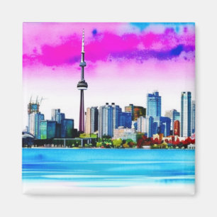 Toronto Skyline Artistic Magnet Magneet