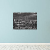 Toronto Skyline At Sheldon Lookout Reflection No 2 Canvas Afdruk (Insitu (Houten vloer))