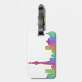 Toronto skyline bagagelabel (Achterkant verticaal)