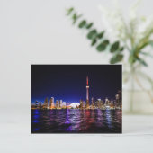 Toronto Skyline bij nacht Briefkaart (Staand voorkant)