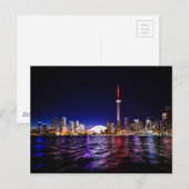 Toronto Skyline bij nacht Briefkaart (Voorkant / Achterkant)