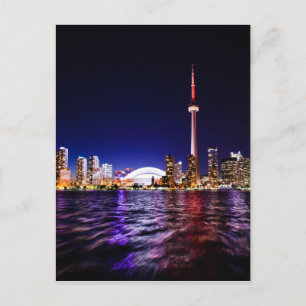 Toronto Skyline bij nacht Briefkaart
