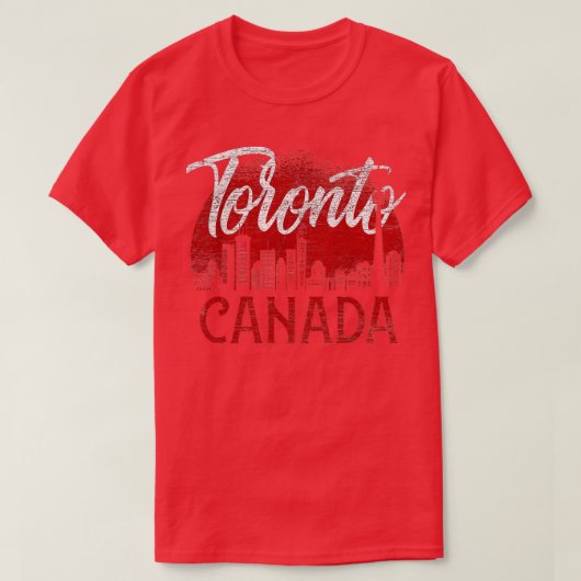Toronto Skyline Canada T-shirt (Design voorkant)