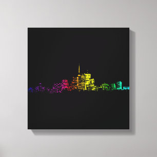 Toronto Skyline Gradient Canvas Afdruk
