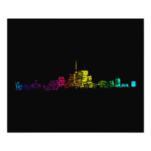 Toronto Skyline Gradient Foto Afdruk