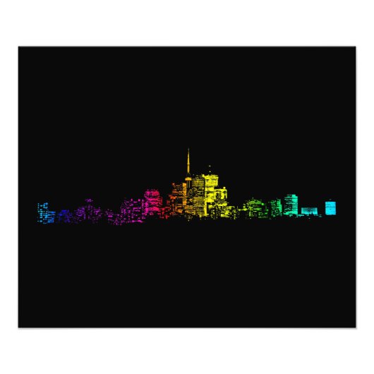 Toronto Skyline Gradient Foto Afdruk (Voorkant)