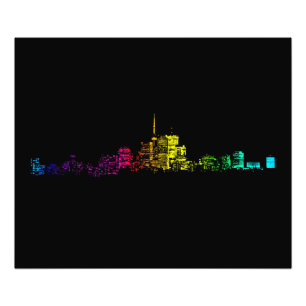 Toronto Skyline gradiënt foto afdrukken Afdruk