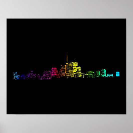 Toronto Skyline Gradient Poster (Voorkant)