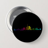 Toronto Skyline Gradient Ronde Button 7,6 Cm (Voorkant /achterkant)