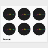 Toronto Skyline Gradient Ronde Sticker (Vel)