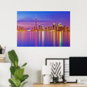 Toronto Skyline in Dusk Poster (Thuiskantoor)