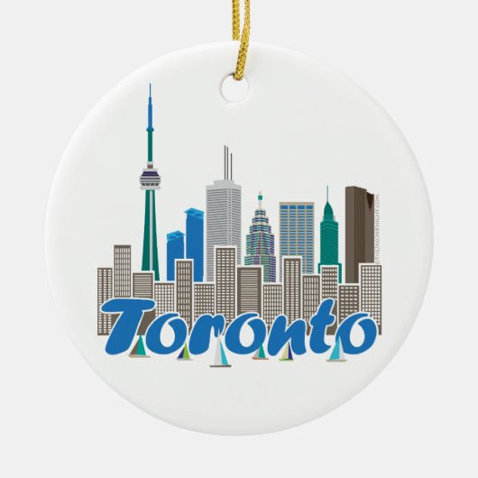 Toronto Skyline Keramisch Ornament (Voorkant)