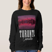 Toronto Skyline Ontario Canada Maple Leaf Canadian Trui (Voorkant)