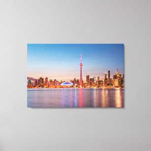 Toronto Skyline op Sunset Canvas Afdruk