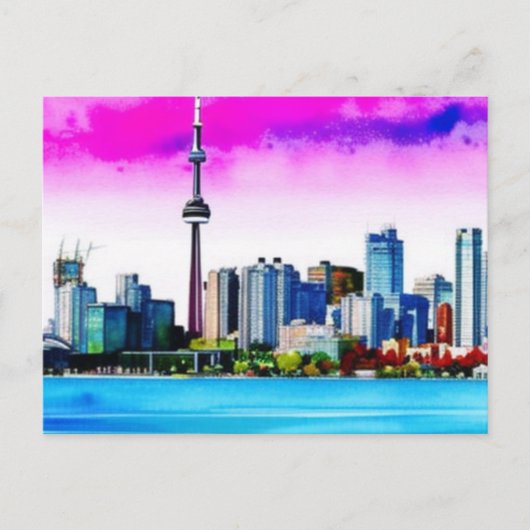 Toronto Skyline Peint Design sur carte postale (Devant)