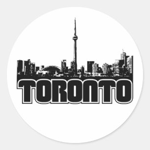 Toronto Skyline Ronde Sticker