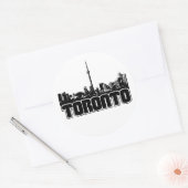 Toronto Skyline Ronde Sticker (Envelop)