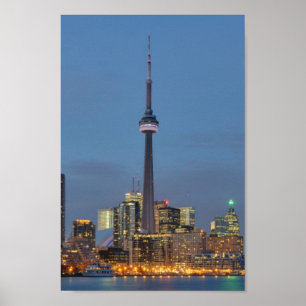 Toronto Skyline 's nachts Poster