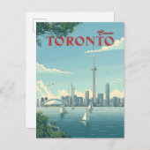 Toronto Skyline vaart weg Briefkaart (Voorkant / Achterkant)