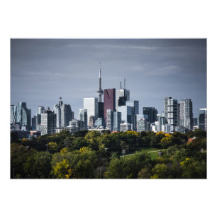 Toronto Skyline vanaf Riverdale Park 9 Kleur Foto Afdruk