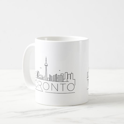 Toronto Stylisé Skyline Café Mug (Devant gauche)