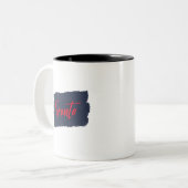 Toronto Typographie rouge manuscrite Café Mug (Devant gauche)