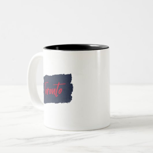 Toronto Typographie rouge manuscrite Café Mug (Devant gauche)