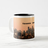 Toronto uitzicht tweekleurige koffiemok (Voorkant links)