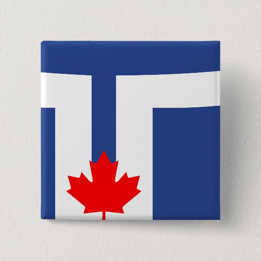 Toronto vlag canada-symbool vierkante button 5,1 cm (Voorkant)